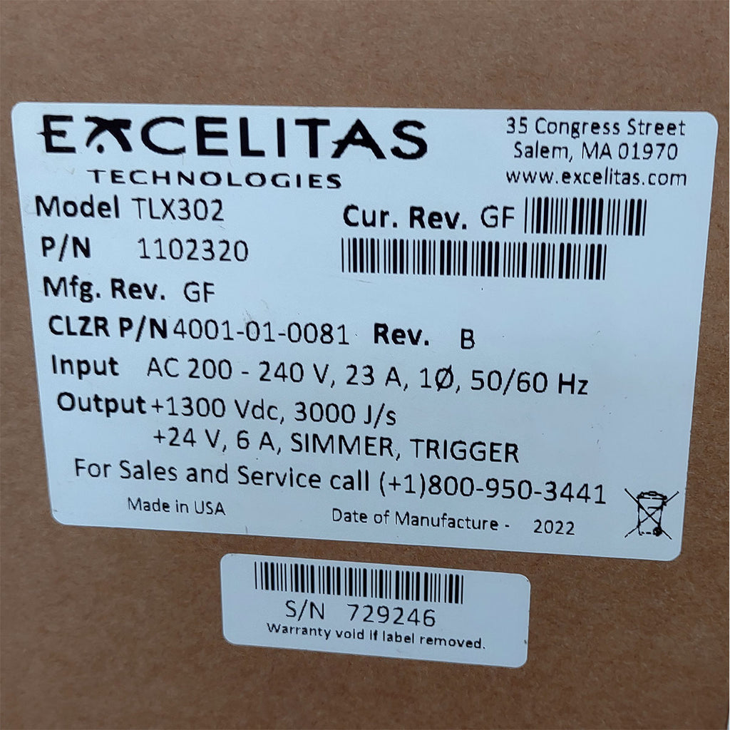 Candela GentleMax Power Supply HVPS Factory New 4001-01-0081 Excelitas TLX302 (729246)