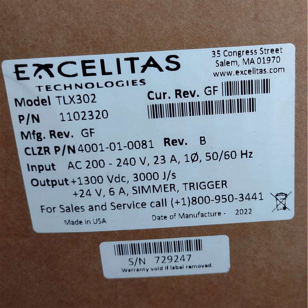 Candela GentleMax Power Supply HVPS Factory New 4001-01-0081 Excelitas TLX302 (729247)