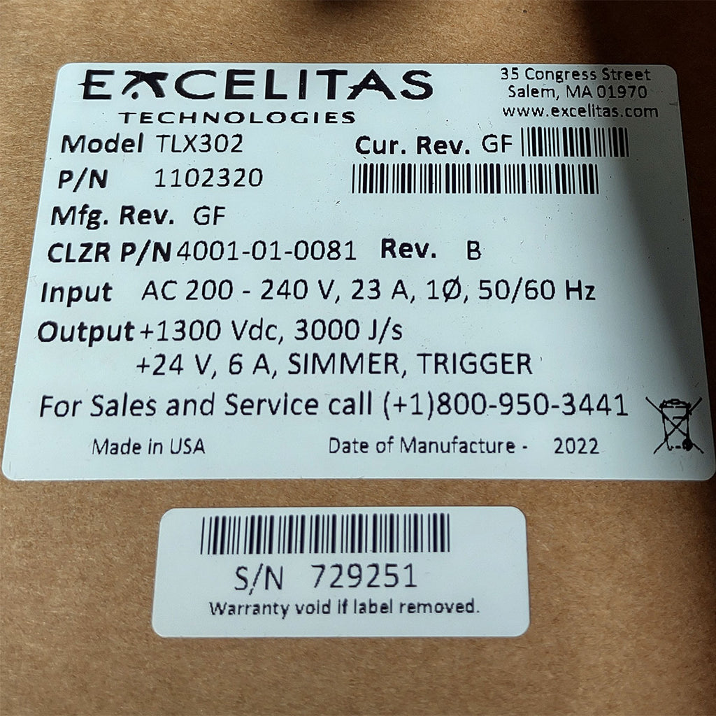 Candela GentleMax Power Supply HVPS Factory New 4001-01-0081 Excelitas TLX302 (729251)