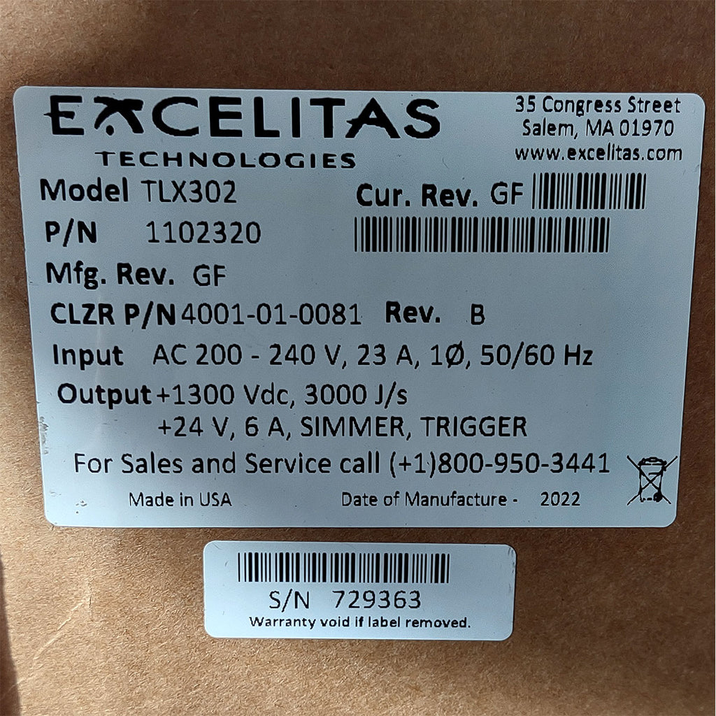 Candela GentleMax Power Supply HVPS Factory New 4001-01-0081 Excelitas TLX302 (729363)