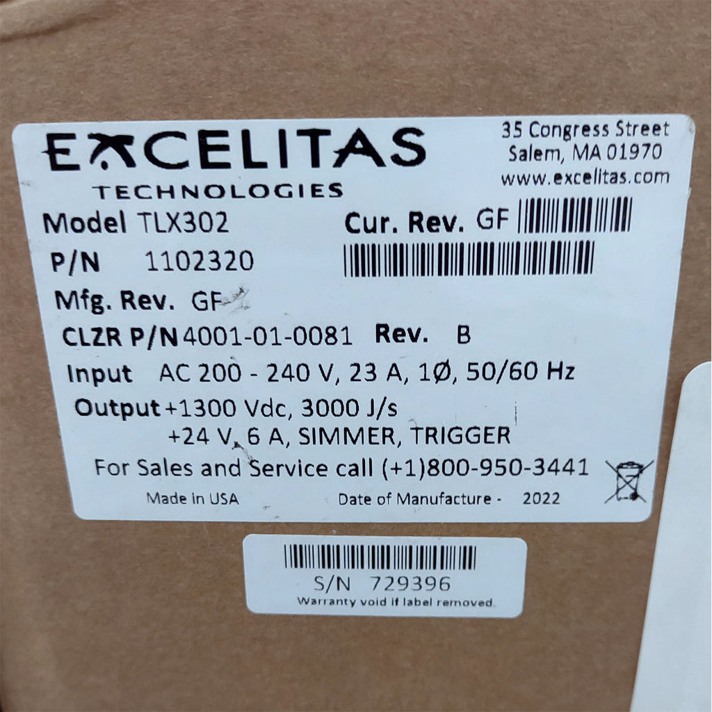 Candela GentleMax Power Supply HVPS Factory New 4001-01-0081 Excelitas TLX302 (729396)