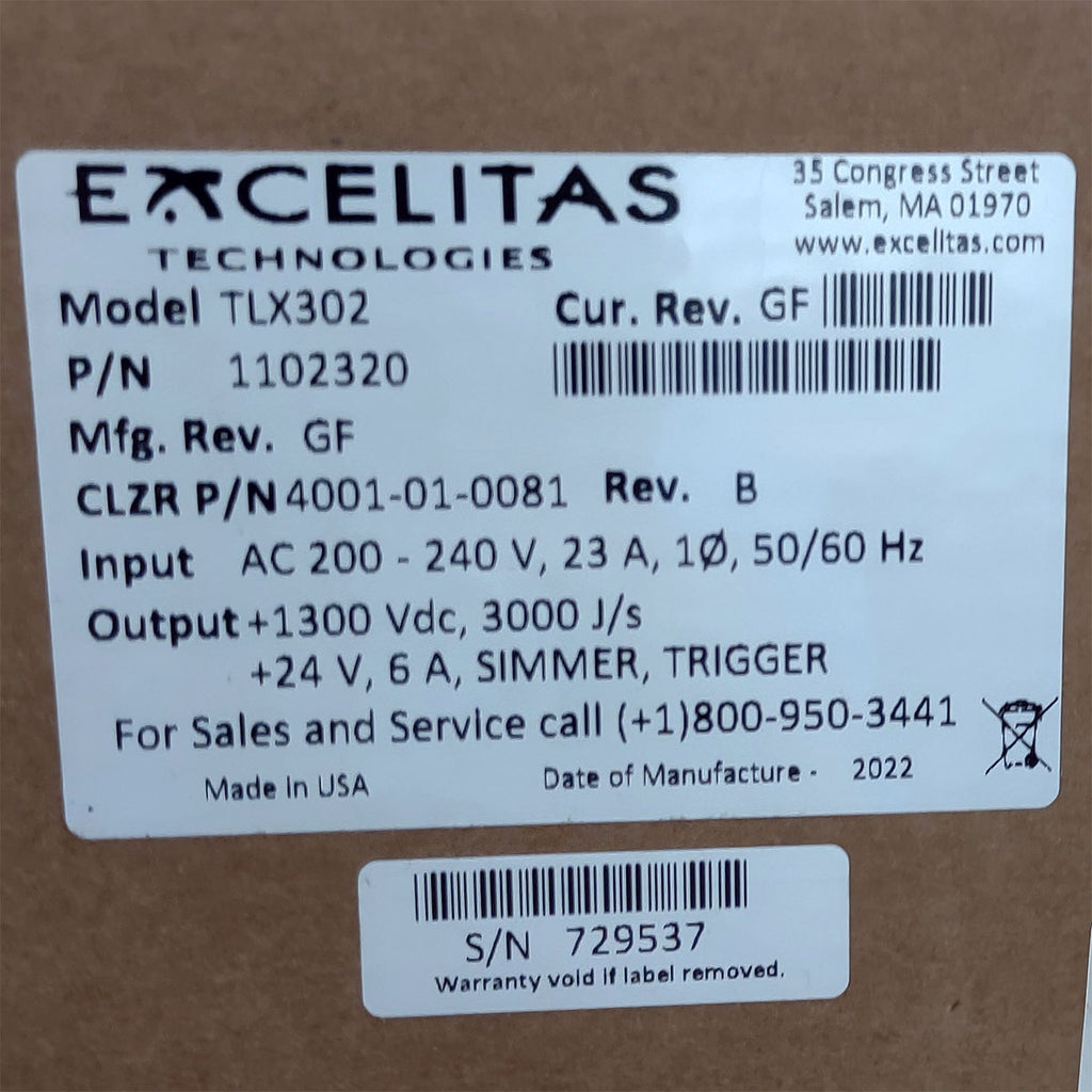 Candela GentleMax Power Supply HVPS Factory New 4001-01-0081 Excelitas TLX302 (729537)