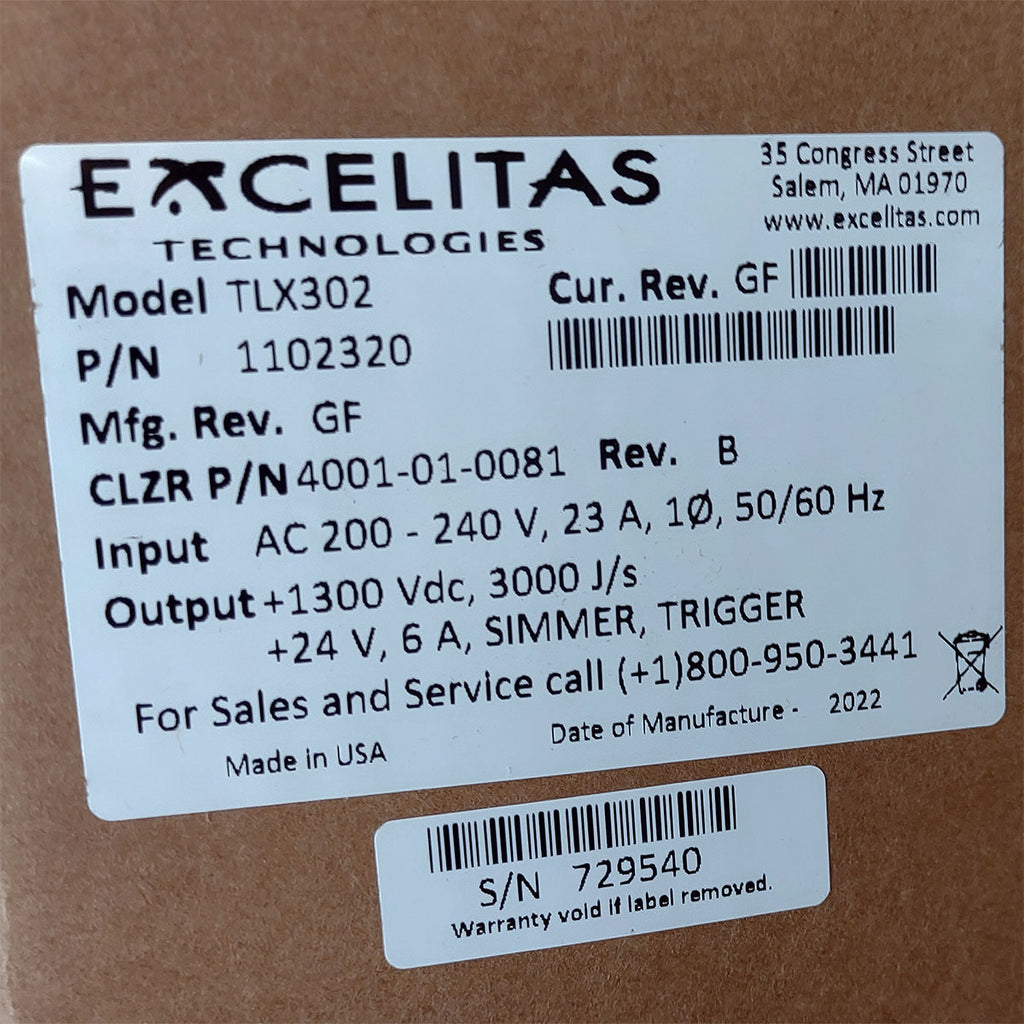 Candela GentleMax Power Supply HVPS Factory New 4001-01-0081 Excelitas TLX302 (729540)