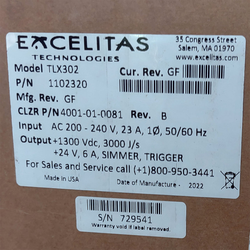 Candela GentleMax Power Supply HVPS Factory New 4001-01-0081 Excelitas TLX302 (729541)