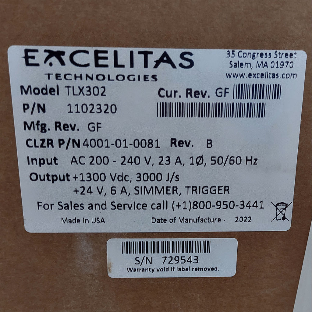 Candela GentleMax Power Supply HVPS Factory New 4001-01-0081 Excelitas TLX302 (729543)