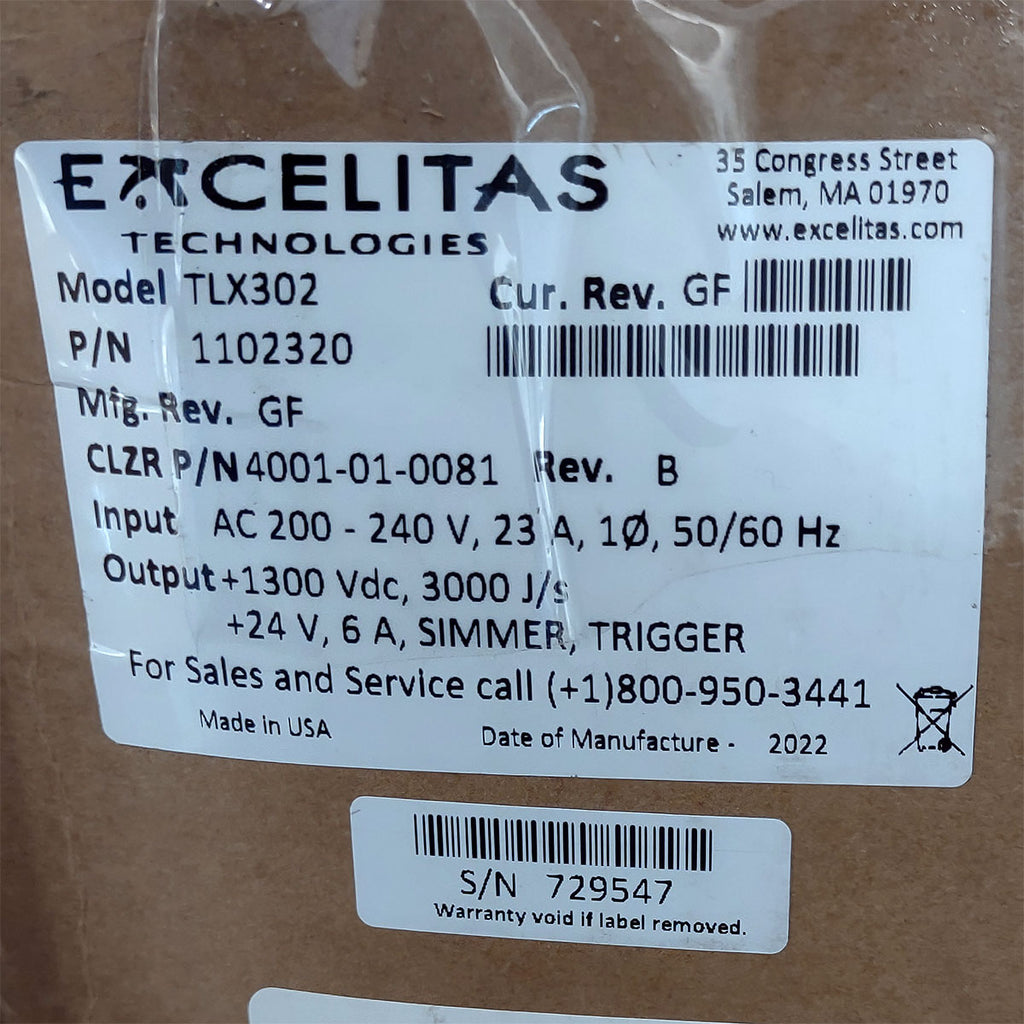 Candela GentleMax Power Supply HVPS Factory New 4001-01-0081 Excelitas TLX302 (729547)