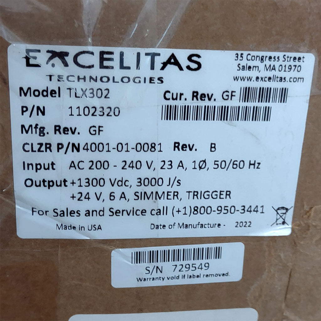 Candela GentleMax Power Supply HVPS Factory New 4001-01-0081 Excelitas TLX302 (729549)