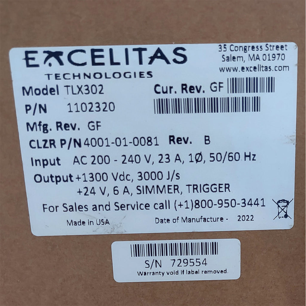 Candela GentleMax Power Supply HVPS Factory New 4001-01-0081 Excelitas TLX302 (729554)