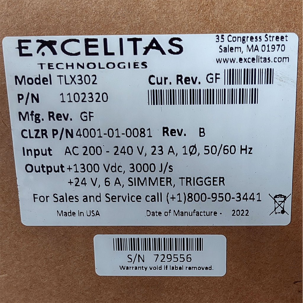 Candela GentleMax Power Supply HVPS Factory New 4001-01-0081 Excelitas TLX302 (729556)