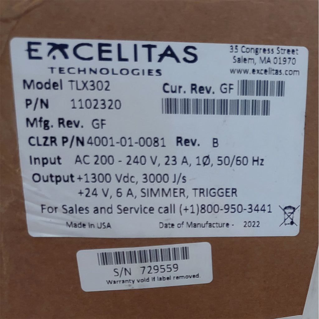 Candela GentleMax Power Supply HVPS Factory New 4001-01-0081 Excelitas TLX302 (729559)