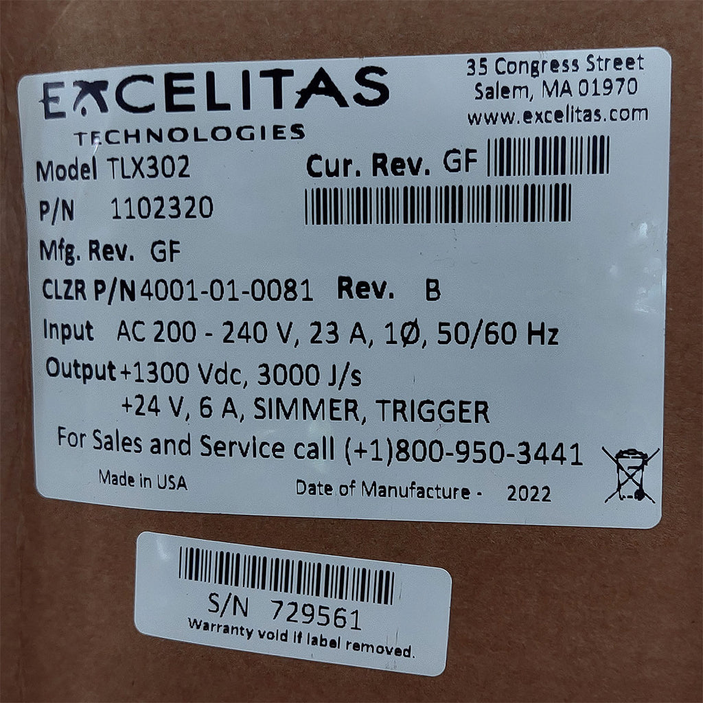 Candela GentleMax Power Supply HVPS Factory New 4001-01-0081 Excelitas TLX302 (729561)