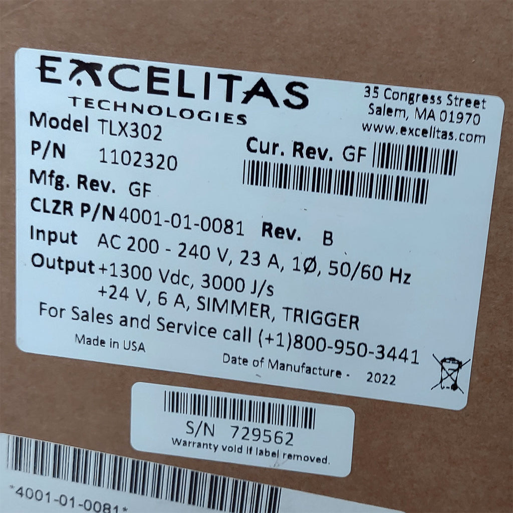 Candela GentleMax Power Supply HVPS Factory New 4001-01-0081 Excelitas TLX302 (729562)