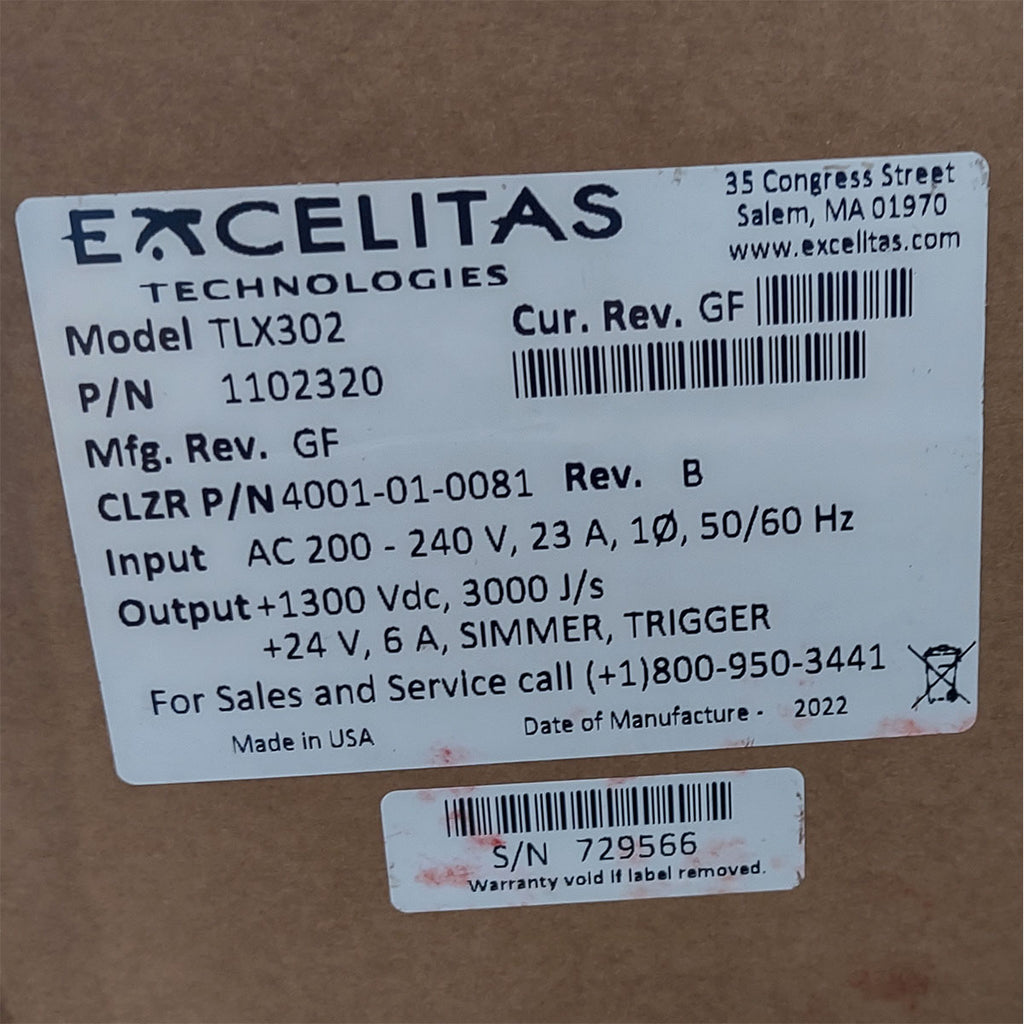 Candela GentleMax Power Supply HVPS Factory New 4001-01-0081 Excelitas TLX302 (729566)
