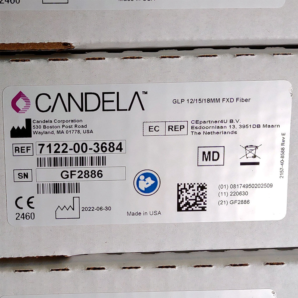 Candela GentleLase Plus Fiber Assembly 12/15/18mm Factory NEW 7122-00-3684 (GF2886)