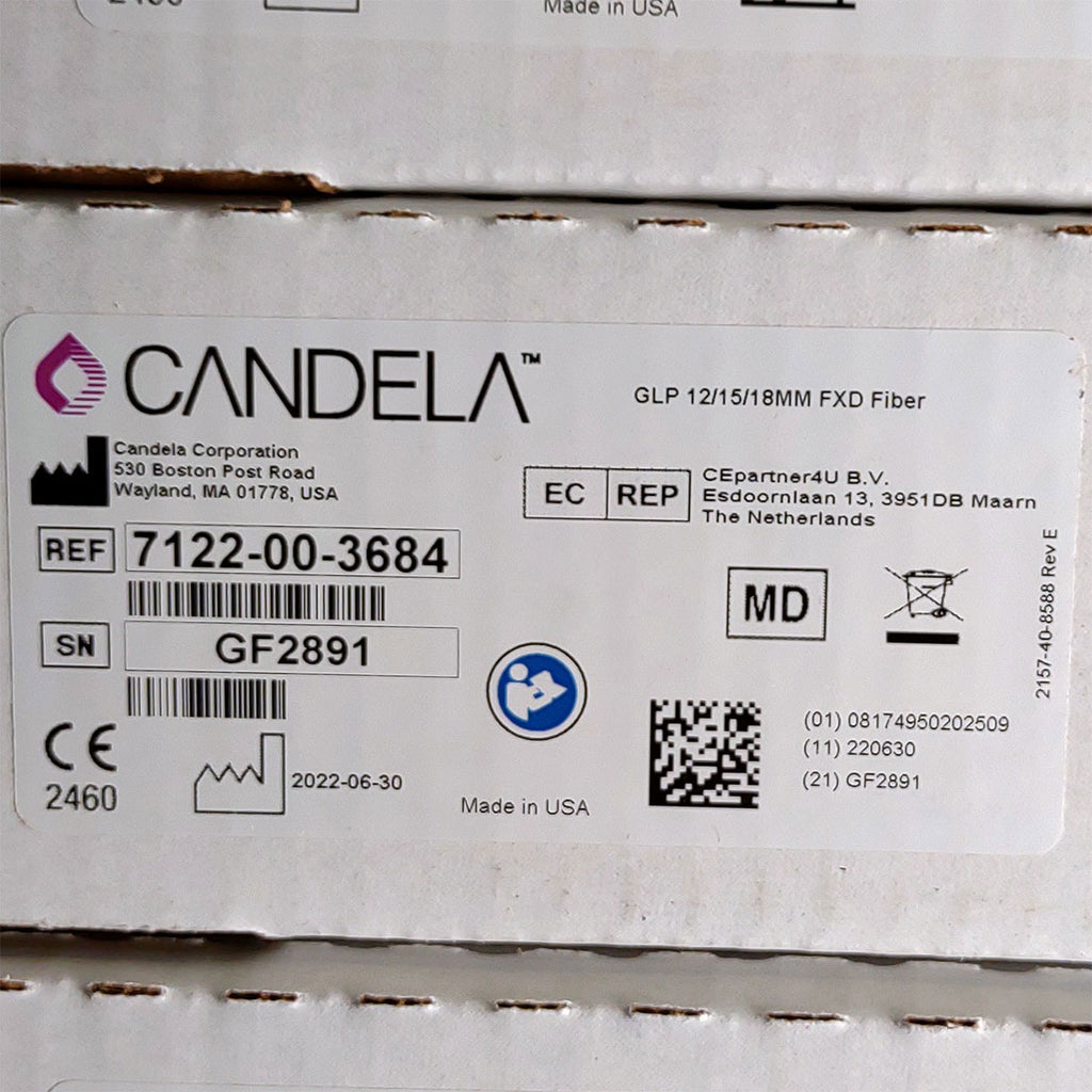 Candela GentleLase Plus Fiber Assembly 12/15/18mm Factory NEW 7122-00-3684 (GF2891)