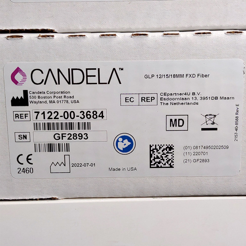 Candela GentleLase Plus Fiber Assembly 12/15/18mm Factory NEW 7122-00-3684 (GF2893)
