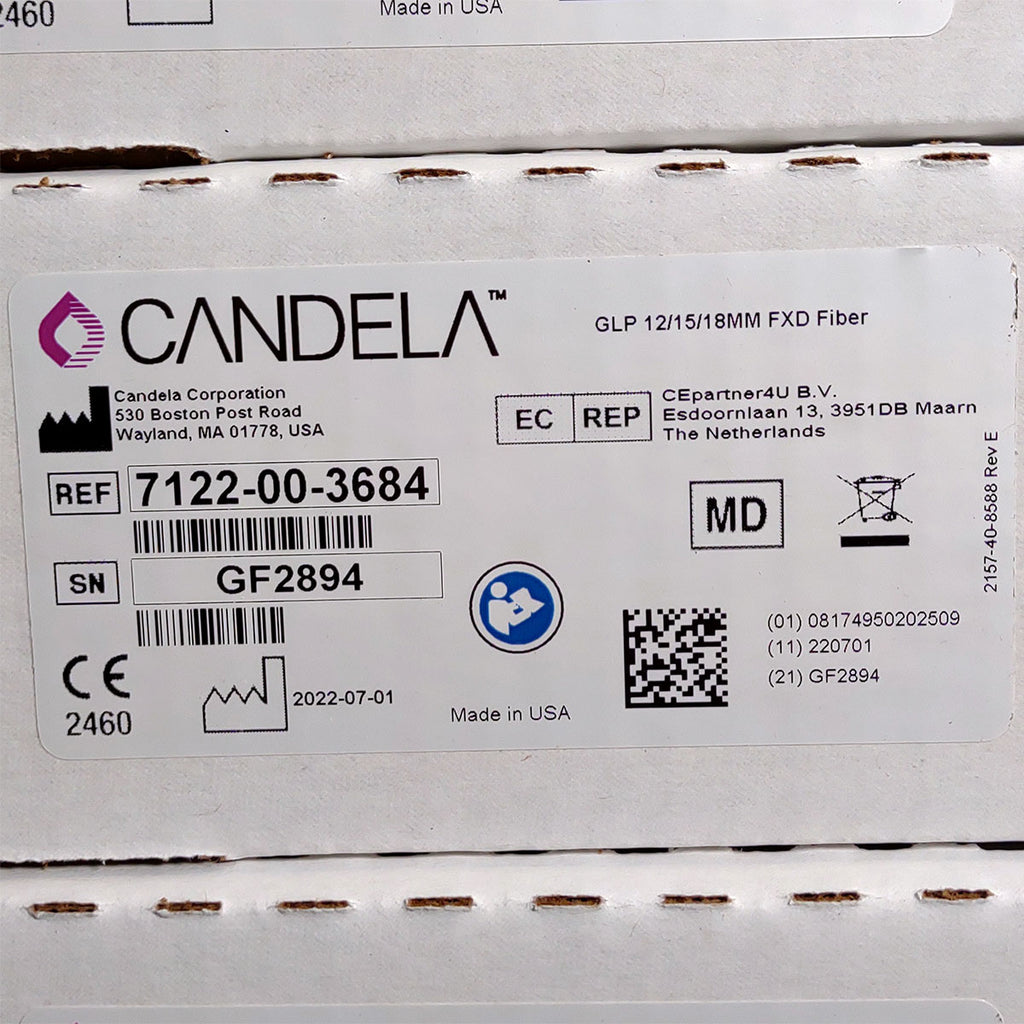 Candela GentleLase Plus Fiber Assembly 12/15/18mm Factory NEW 7122-00-3684 (GF2894)