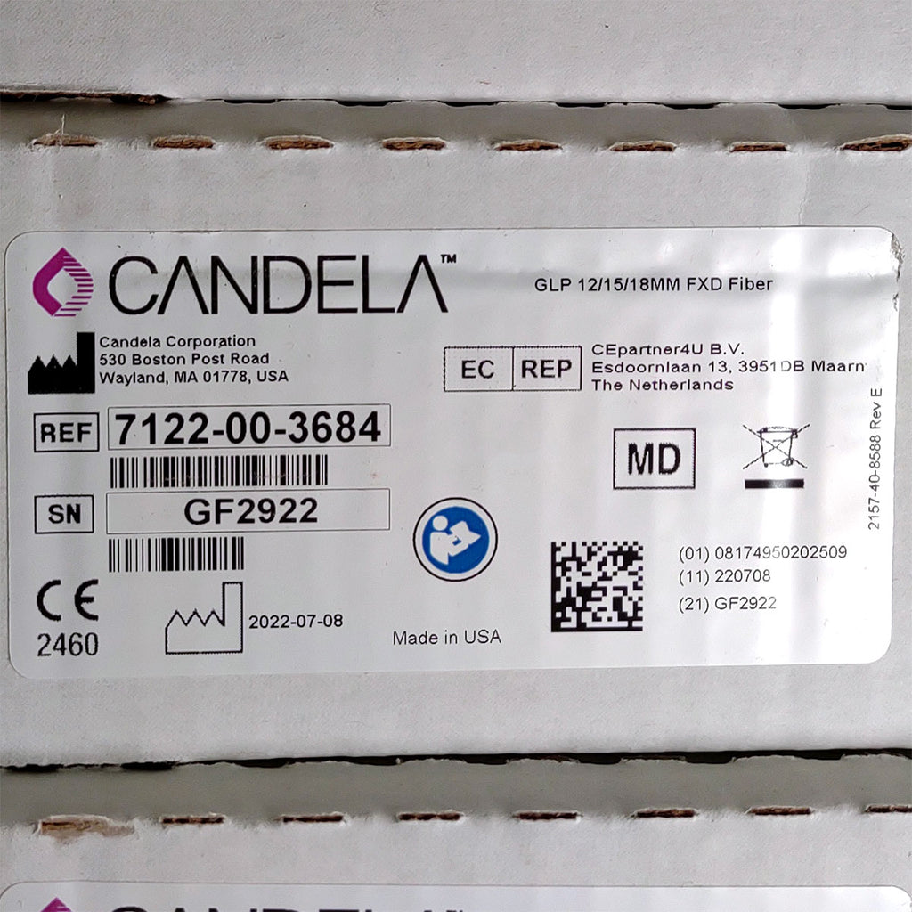 Candela GentleLase Plus Fiber Assembly 12/15/18mm Factory NEW 7122-00-3684 (GF2922)