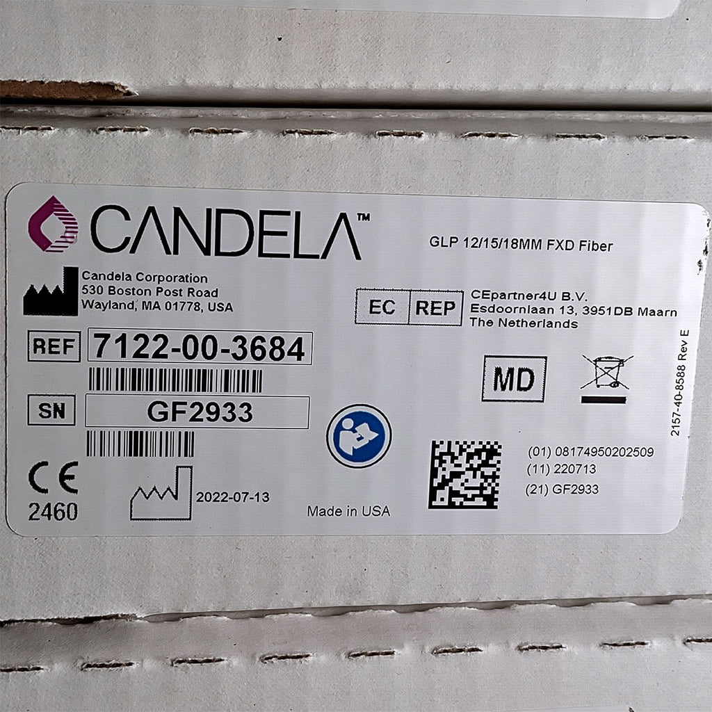 Candela GentleLase Plus Fiber Assembly 12/15/18mm Factory NEW 7122-00-3684 (GF2933)