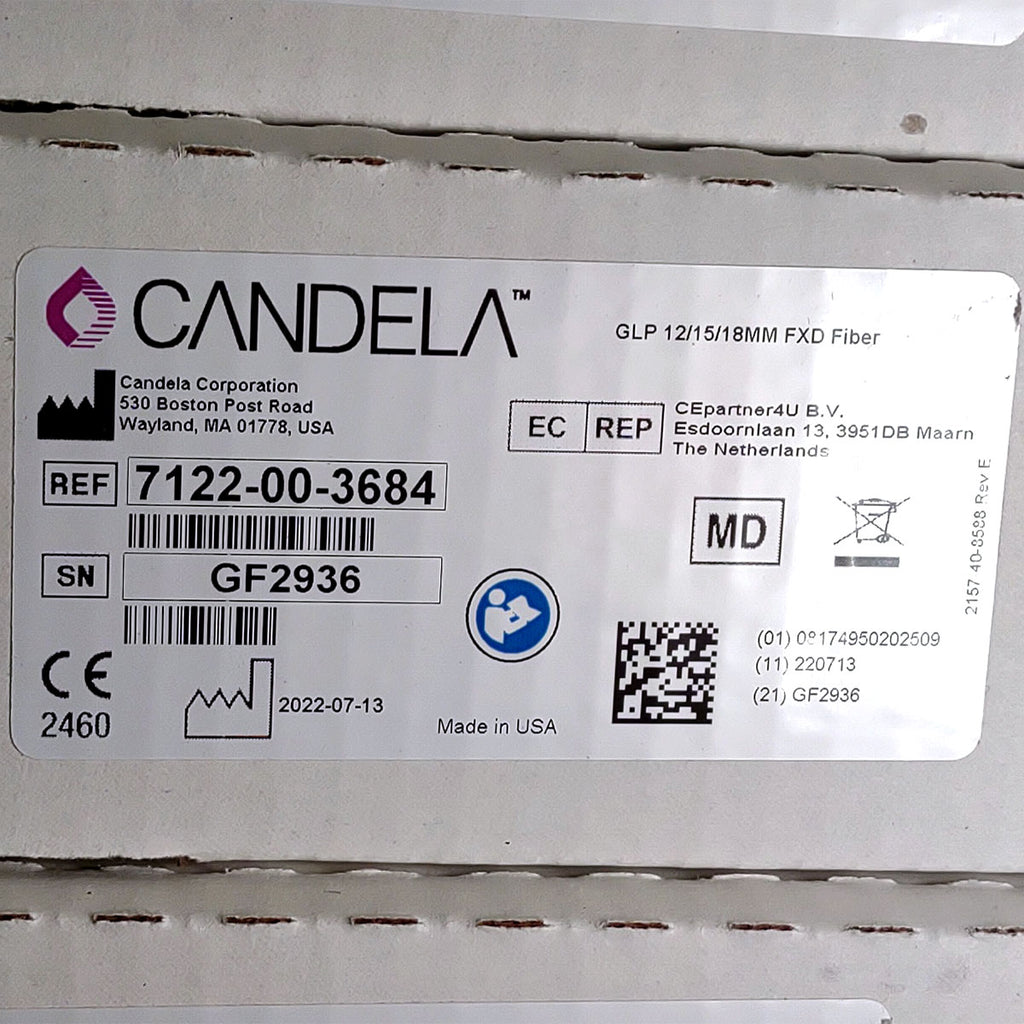 Candela GentleLase Plus Fiber Assembly 12/15/18mm Factory NEW 7122-00-3684 (GF2936)