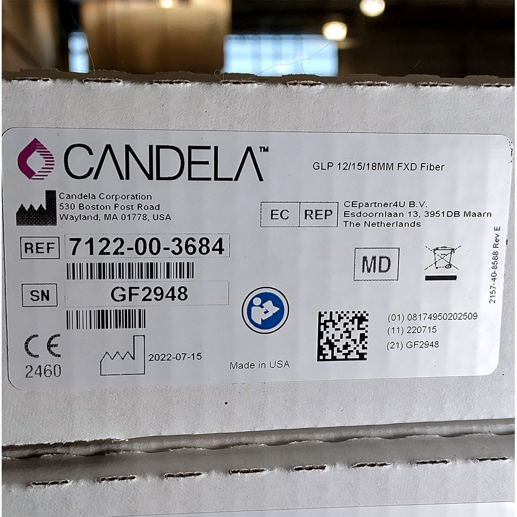Candela GentleLase Plus Fiber Assembly 12/15/18mm Factory NEW 7122-00-3684 (GF2948)
