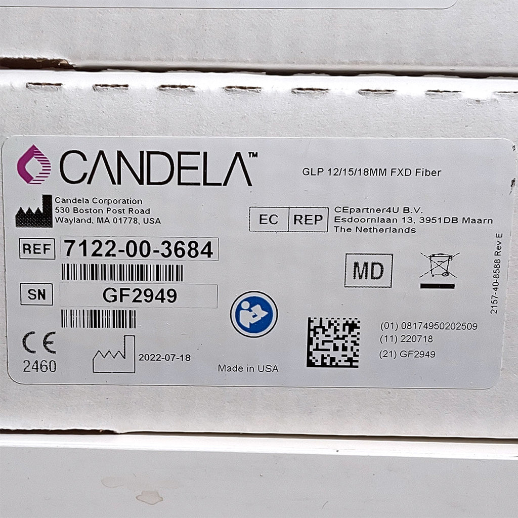 Candela GentleLase Plus Fiber Assembly 12/15/18mm Factory NEW 7122-00-3684 (GF2949)
