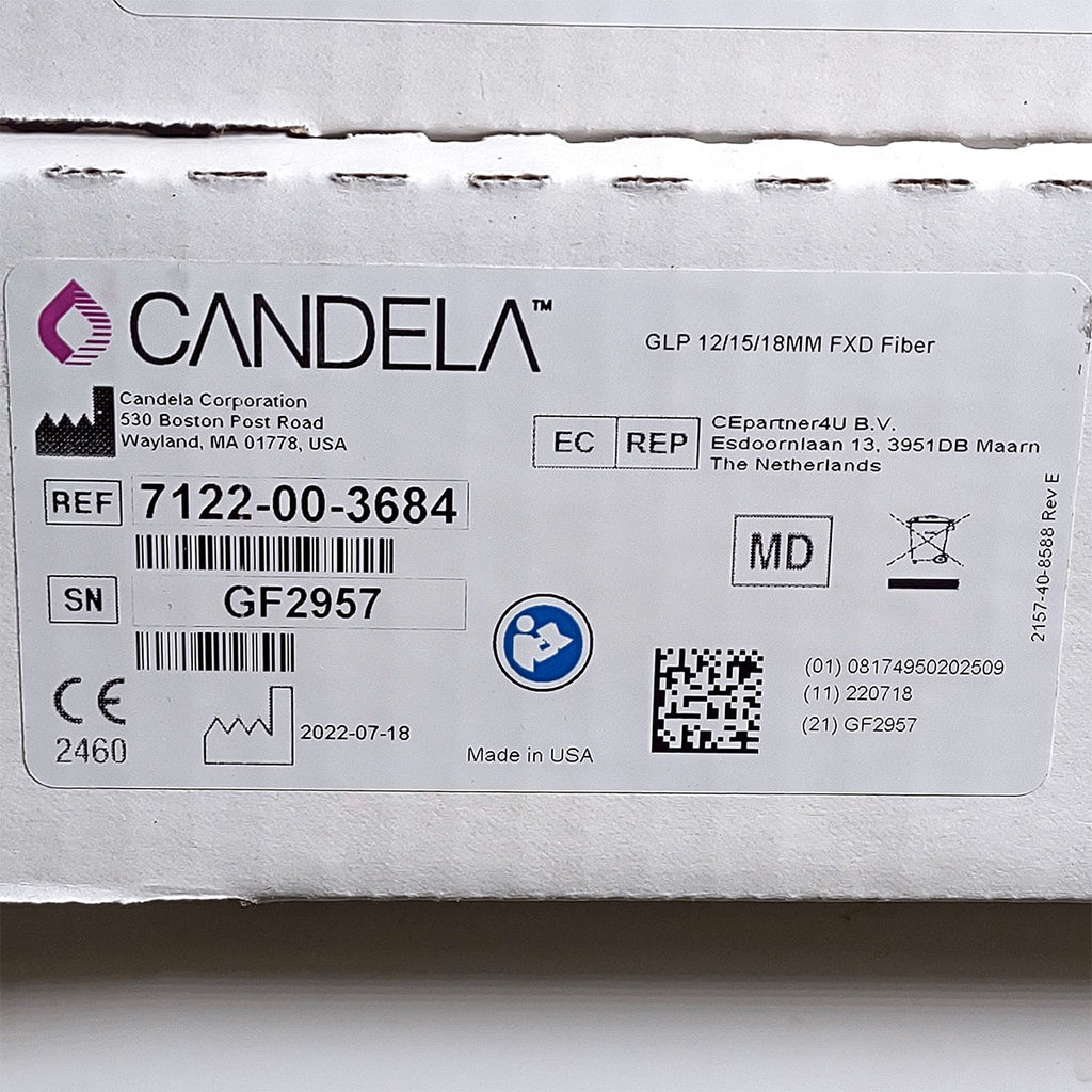 Candela GentleLase Plus Fiber Assembly 12/15/18mm Factory NEW 7122-00-3684 (GF2957)