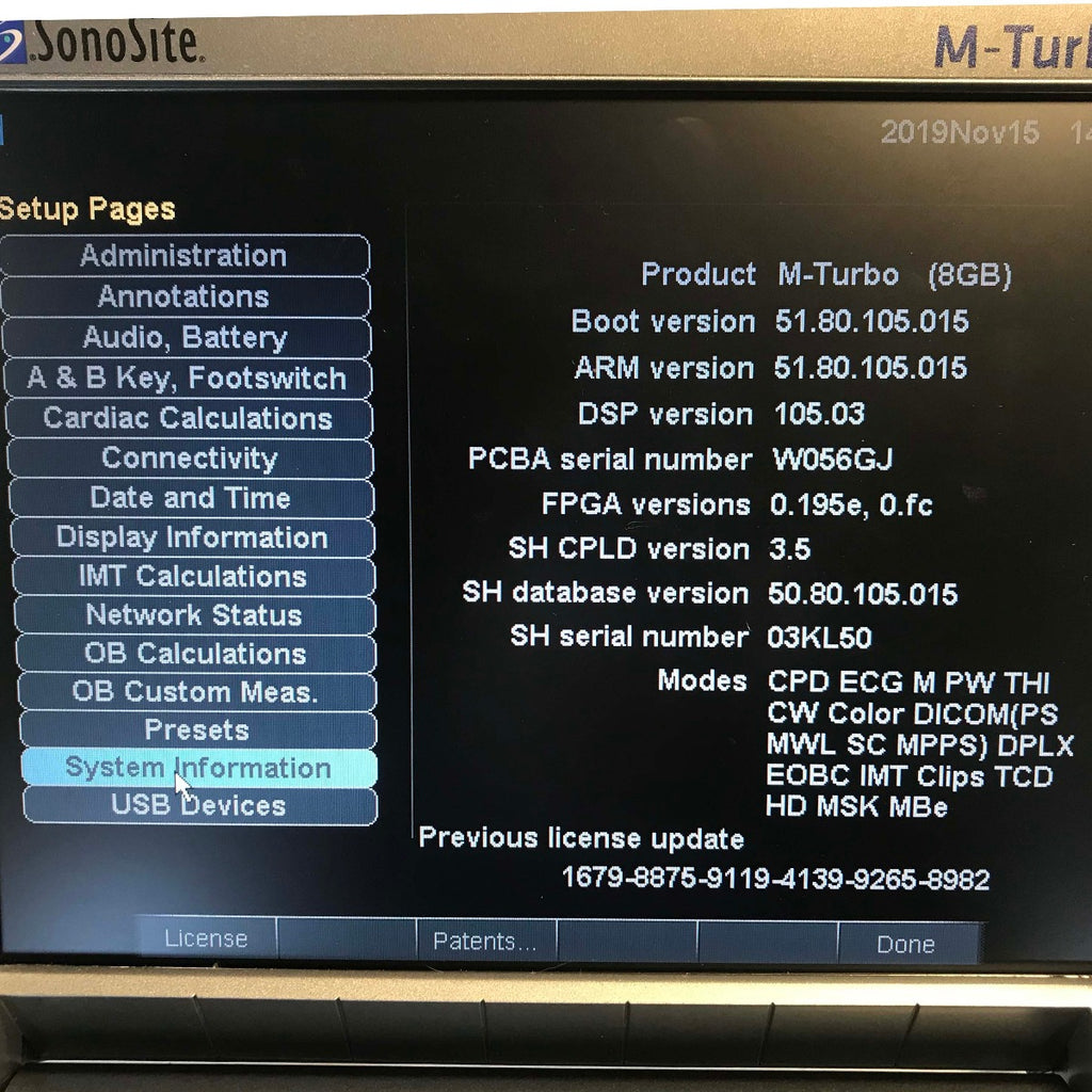 SonoSite M-Turbo Ultrasound System Leg Veins Portable MTurbo Sono Site 2010