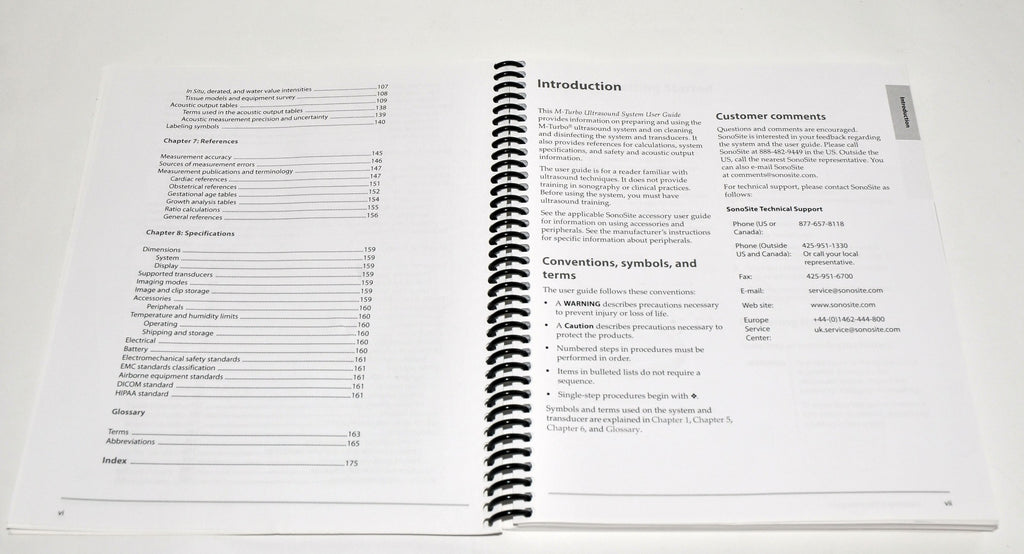 SonoSite M-TURBO Ultrasound System User Guide Manual Operator P07662-03 180 Pgs