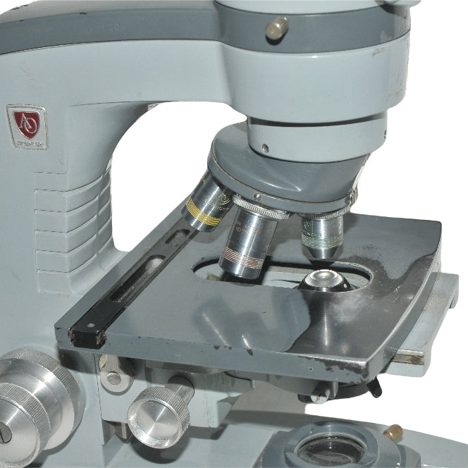 American Optical SPENCER Microscope Binocular 4 Objectives Professional Lab