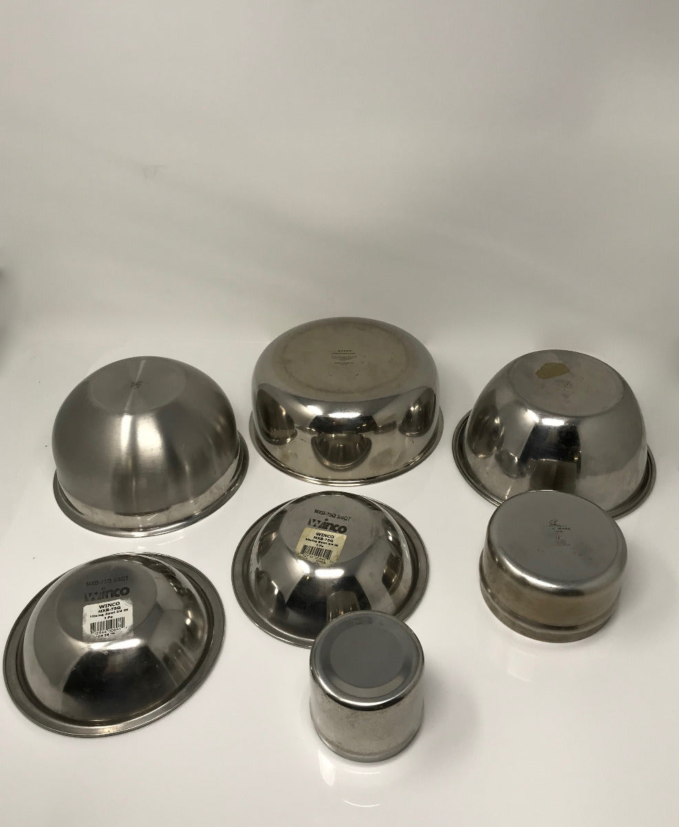Stainless Steel Bowls Mixed Lot 7 Pieces Lab Surgeon Office Supplies