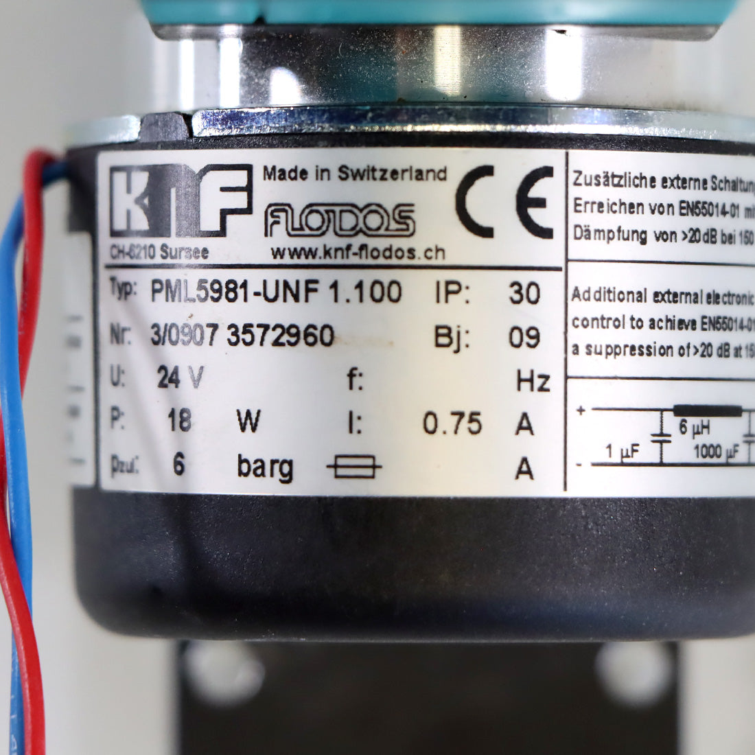 Palomar StarLux 500 Small KNF Solenoid Pump for Chiller Module Non-Working Part