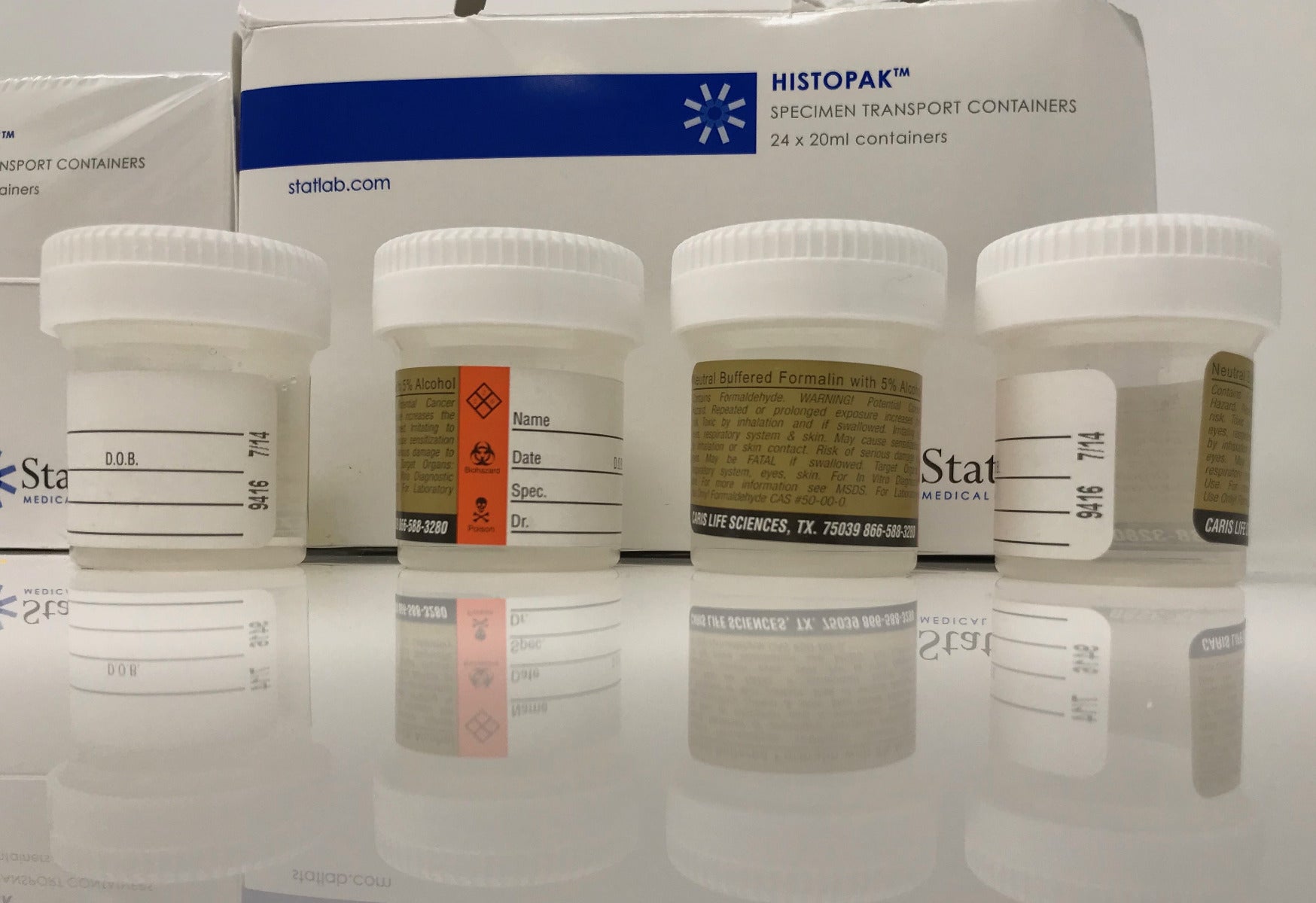StatLab Specimen Transport Containers 24 x 20ml Lot of 48 Neutral Buffered 5%