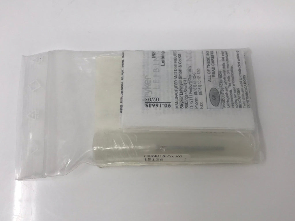 Stryker Leibinger Surgical WL 3.6mm by 1.5mm Twist Bone Drill Bit 60-15136