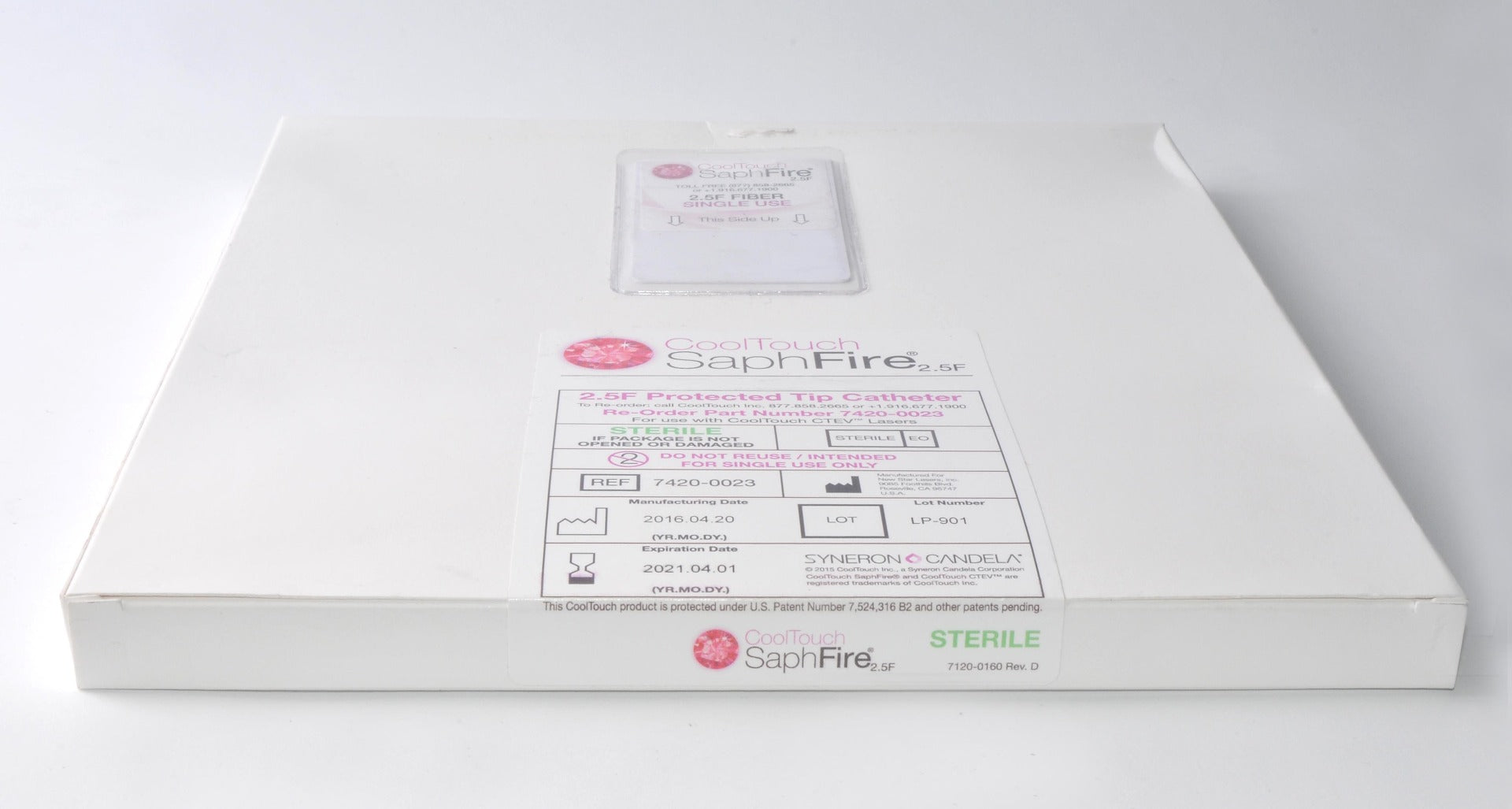 Syneron CoolTouch SaphFire 2.5F CTEV Lasers Protected Tip Catheter 7420-0023