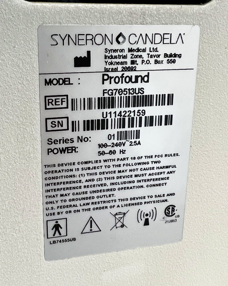 Syneron Candela Profound RF SubQ Skin Tightening Microneedling Laser System
