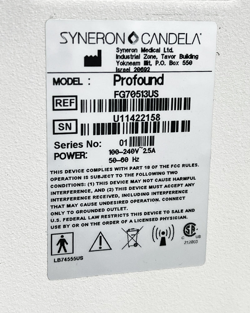 Syneron Candela Profound RF SubQ Skin Tightening Laser Microneedling System