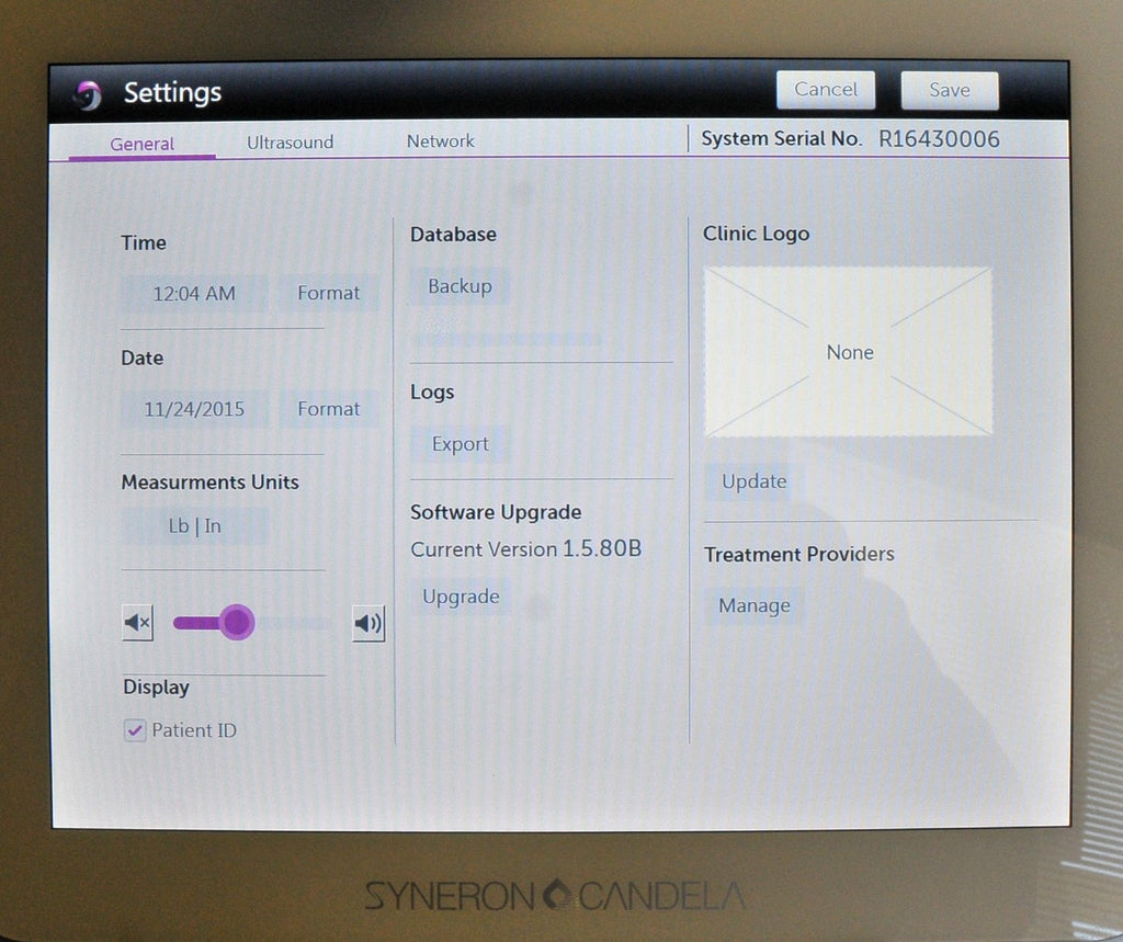 Syneron Candela UltraShape Power Ultrasound Fat Reduction Body Contouring System