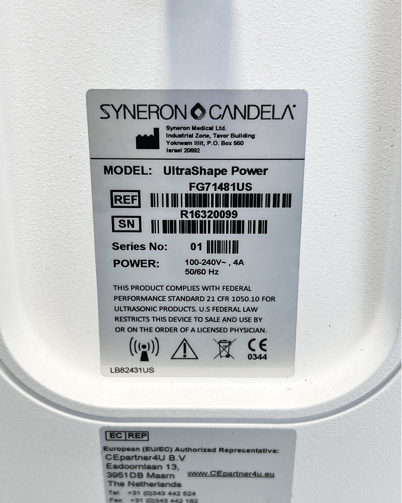 Syneron Candela UltraShape Power Non-Thermal Ultrasound Body Contouring System