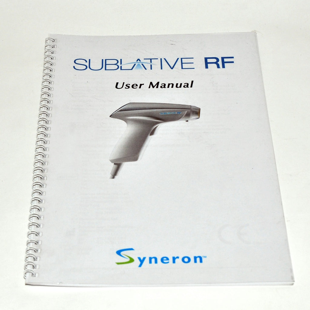 Syneron SUBLATIVE RF User Manual eMax eLight eLaser Laser Handpiece