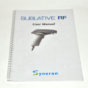 Syneron SUBLATIVE RF User Manual eMax eLight eLaser Laser Handpiece