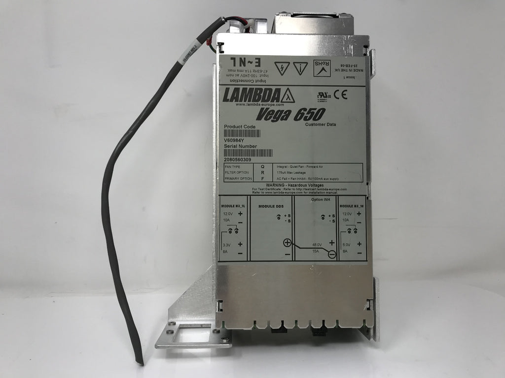 TDK Lambda Vega 650 Power Supply V60984Y 650W HVPS Untested Parts AS IS Laser