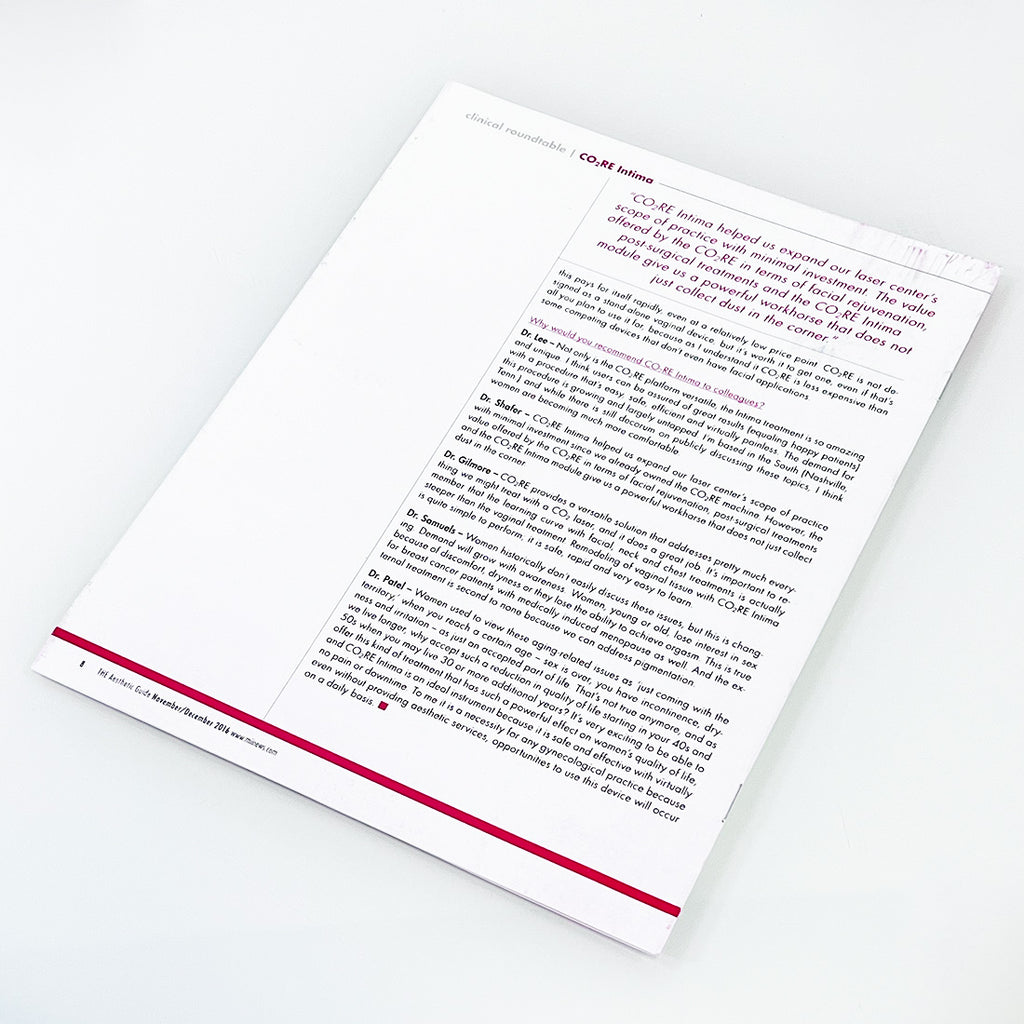 Candela CO2RE Intima The Aesthetic Guide Marketing Booklet