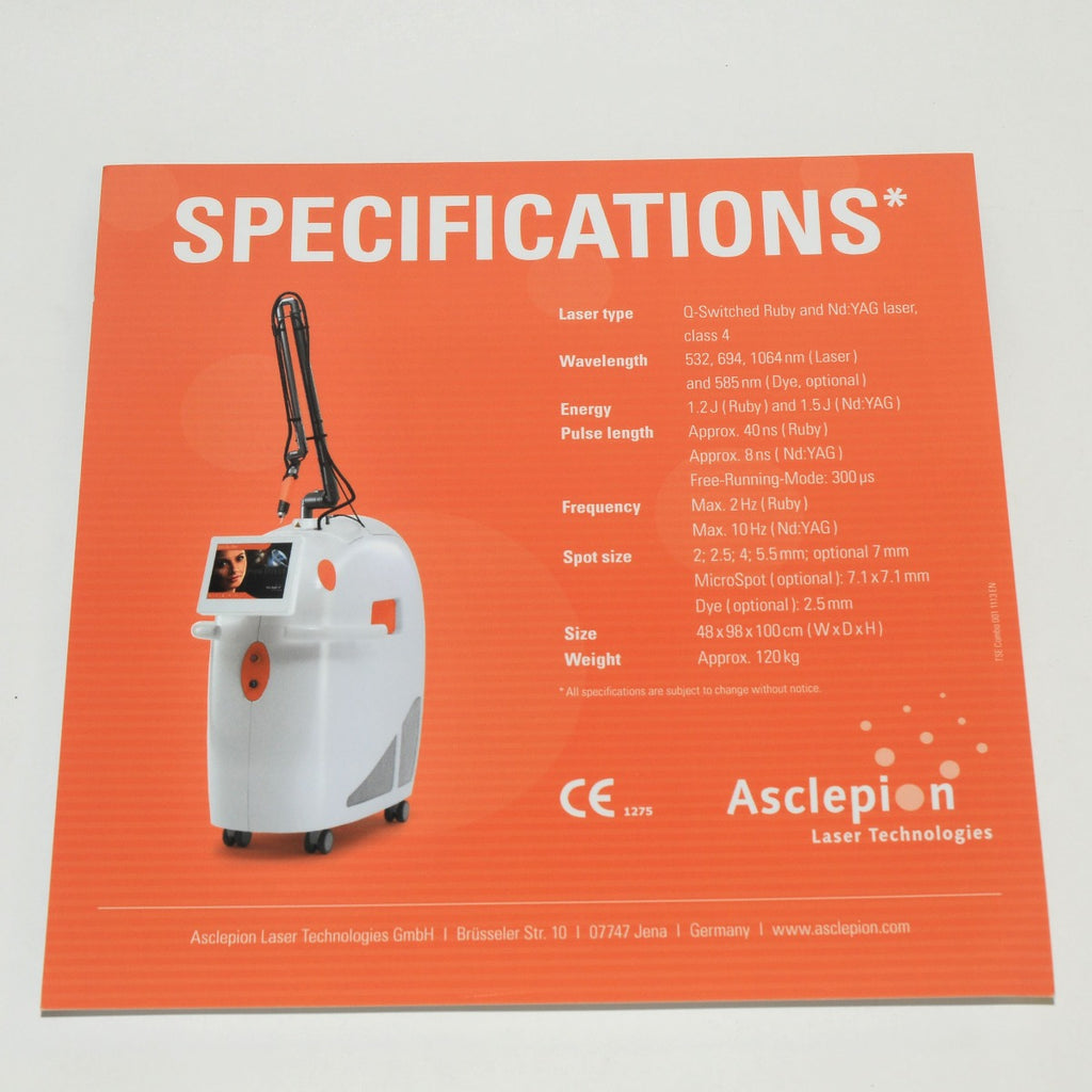 The ASCLEPION EFFECT Laser TATTOO PIGMENT REMOVAL Q-Switched TattooStar Brochure