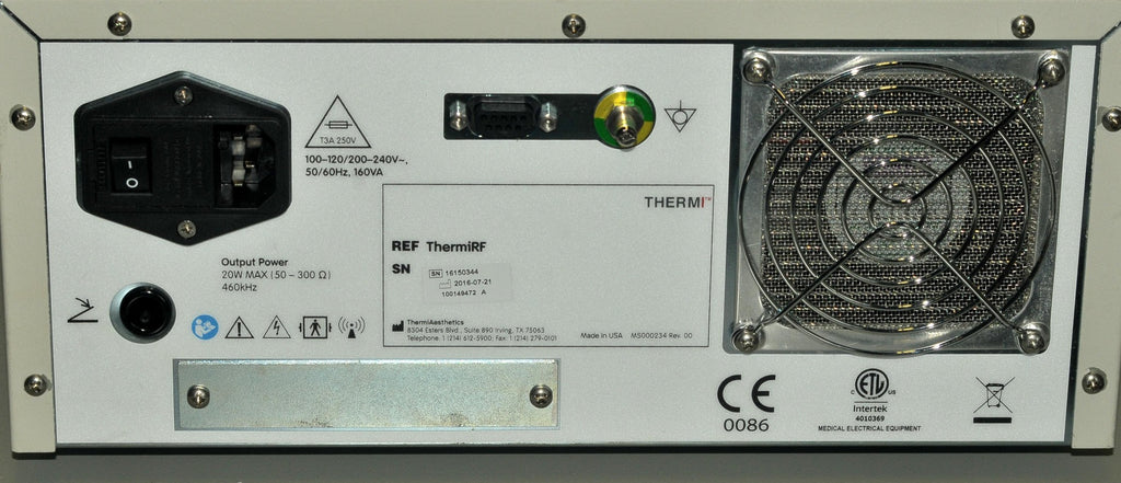 2016 ThermiAesthetics ThermiRF Temperature Controlled RF Electrosurgical System