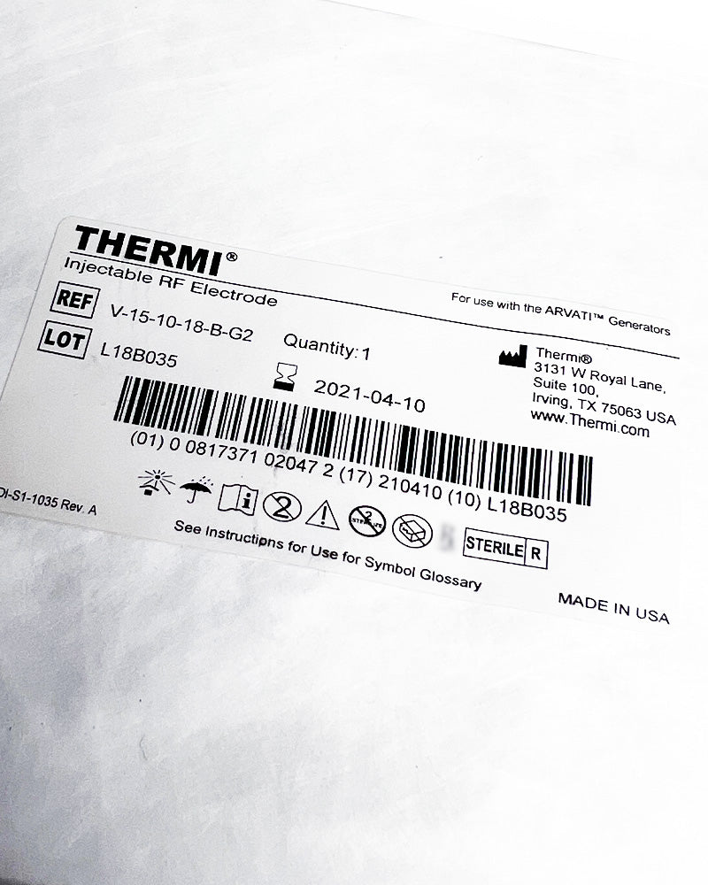 Thermi Arvati Injectable RF Electrode Arvati Generator V-15-10-18-B-G2 Exp 04/21