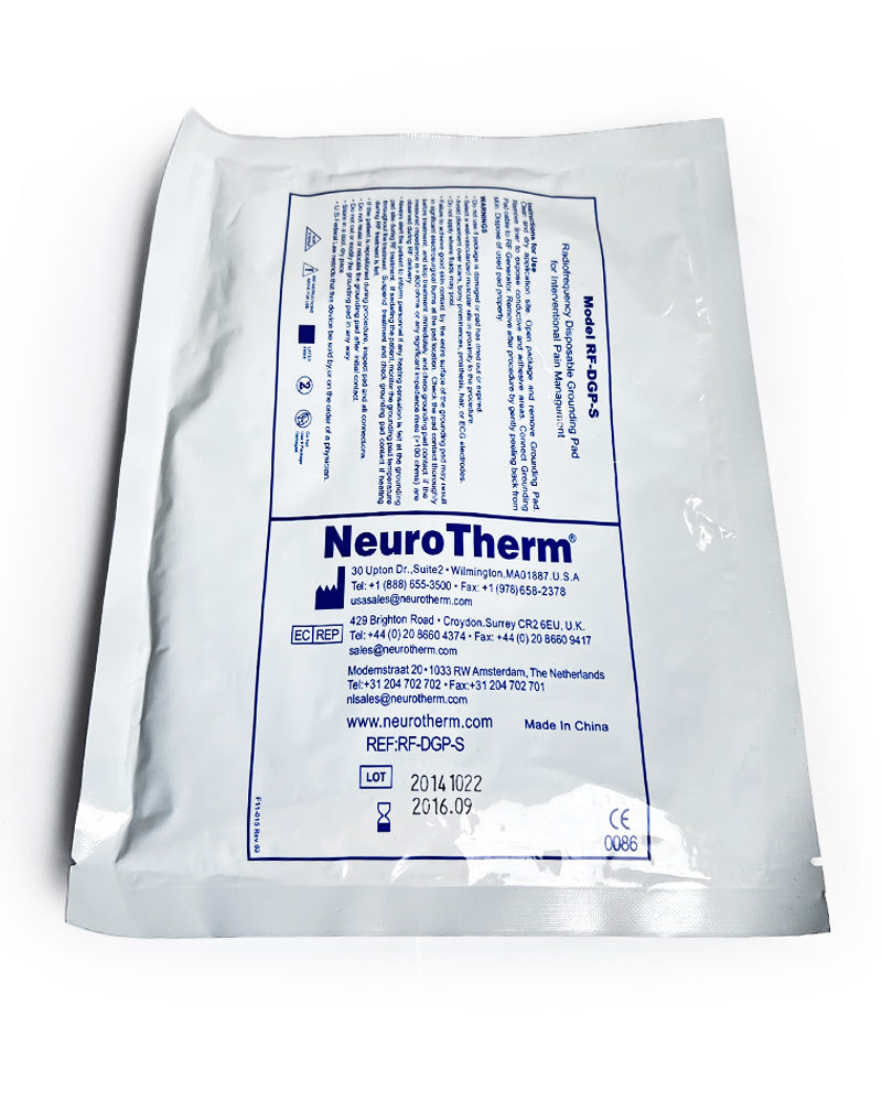 Thermi NeuroTherm RF Disposable Grounding Pad RF-DGP-S 1x Single EXP 09/2017