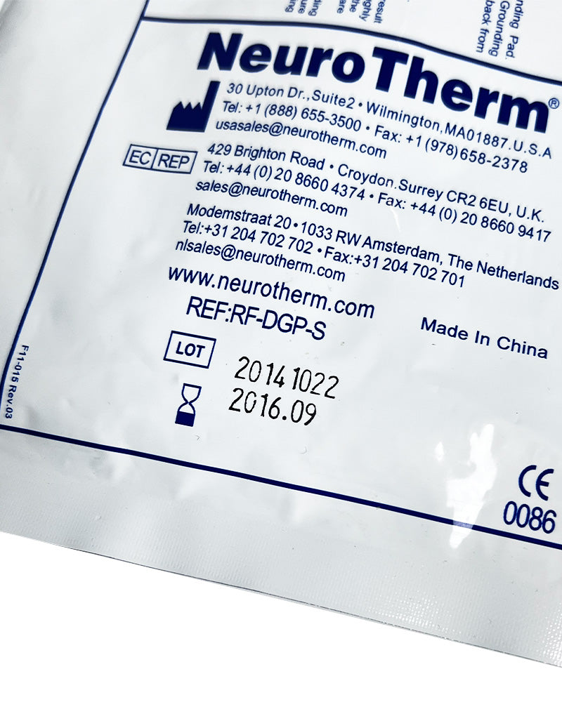 Thermi NeuroTherm RF Disposable Grounding Pad RF-DGP-S 1x Single EXP 09/2017