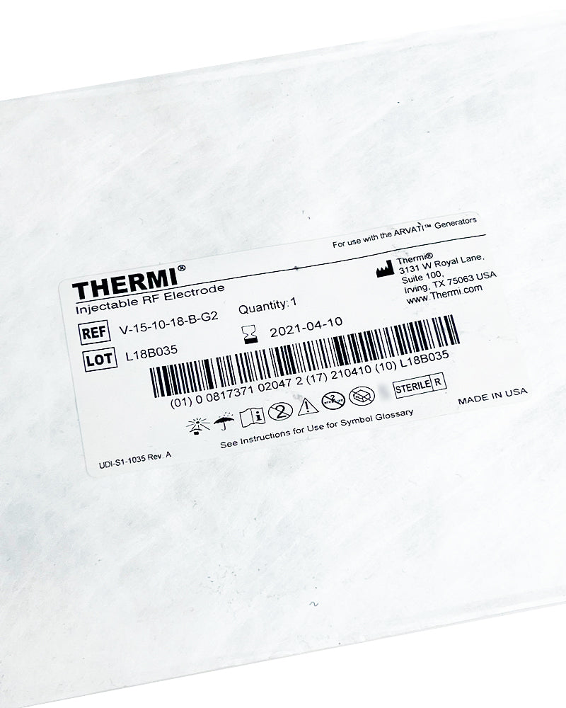 ThermiAesthetics Disposable RF Cannula Electrode V-10-10-18-B (EXP 04/10/2021)