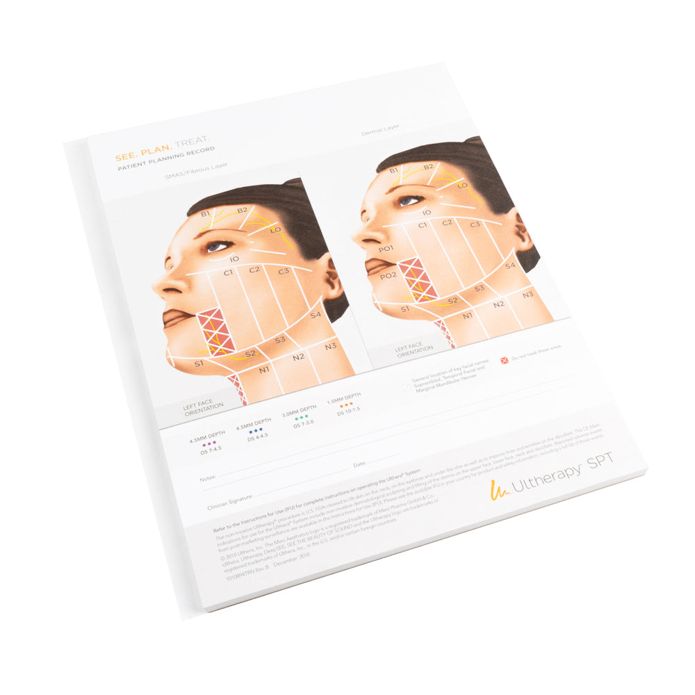 Ulthera Ultherapy Patient Planning Record Tear Sheets 1010894TRN - 34 Pack